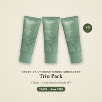 HAVEN Daily Brightening Sunscreen SPF 50 PA+++ — Trio Pack (3 Tubes)