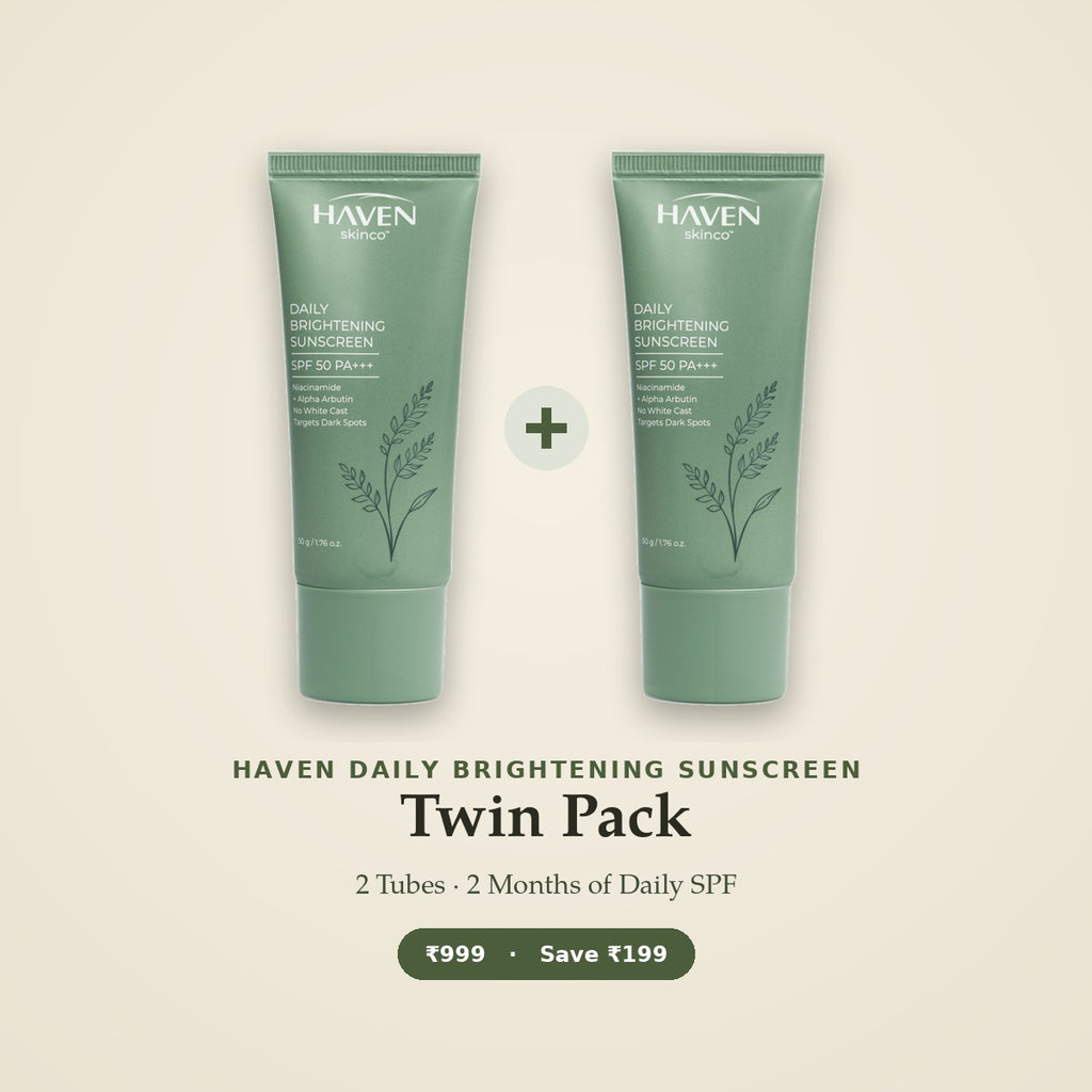 HAVEN Daily Brightening Sunscreen SPF 50 PA+++ — Twin Pack (2 Tubes)